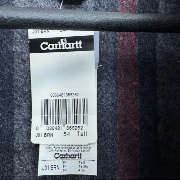 NEW Vintage Carhartt J01 Brown Duck Detroit Blanket Lined Jacket Size 54 - Picture 6 of 13